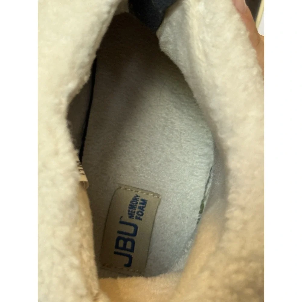 JBU Brynn Water Resistant Boots Brown Faux Fur Trim Front Zip Womens 11M B5BRY34